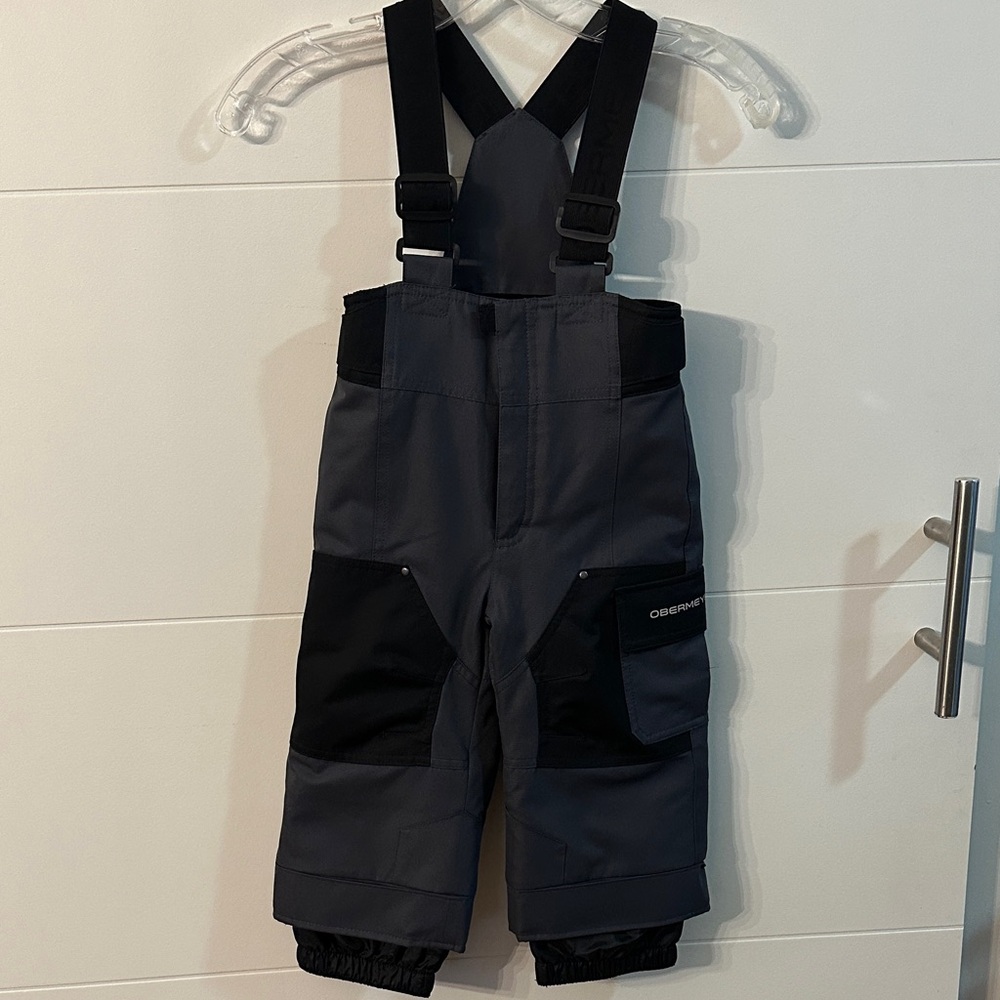 Obermeyer Volt little Kids Charcoal and Black Overalls 2-4 T